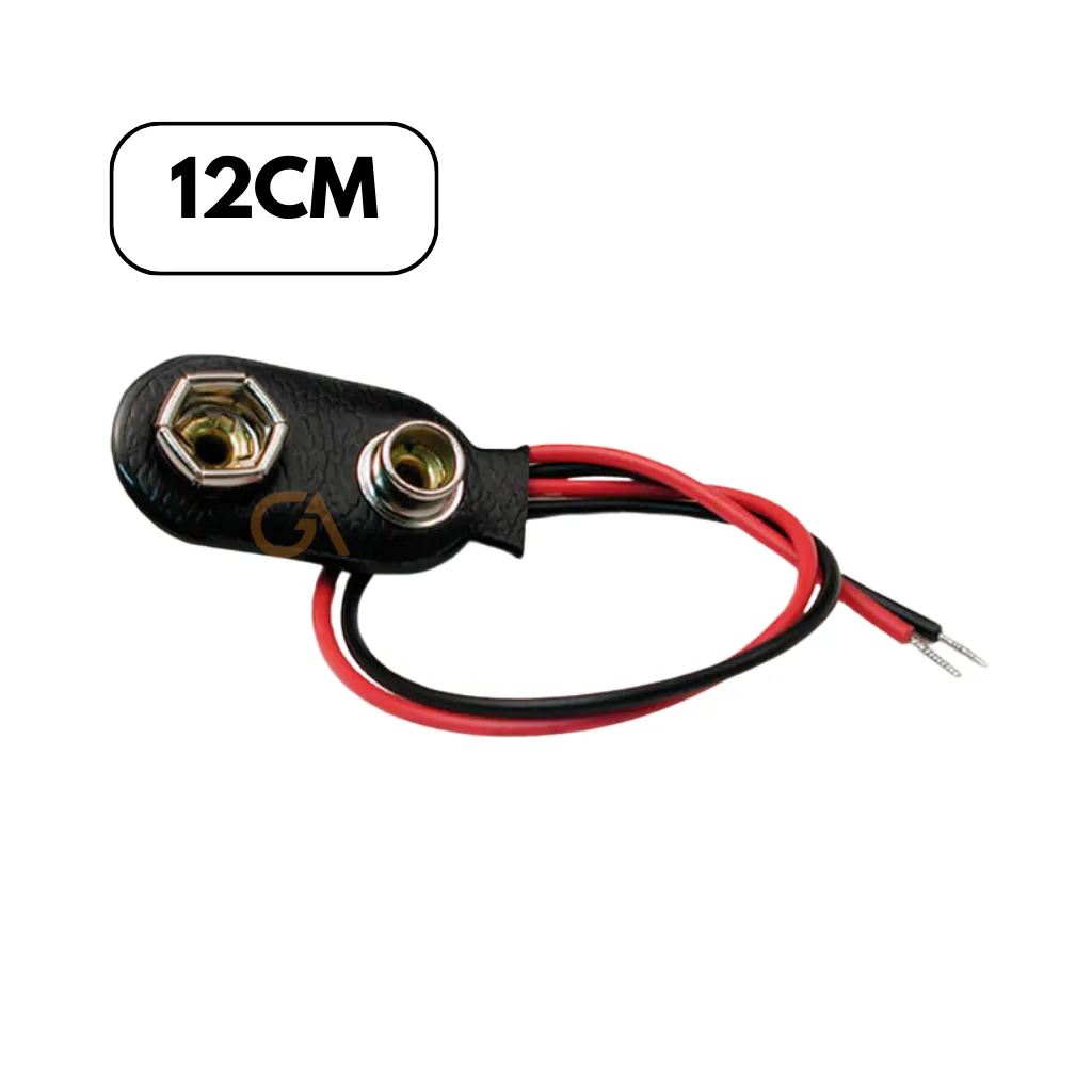 BROCHE PARA BATERIA 9V CABLE 12 CM (L3251A) xUND.