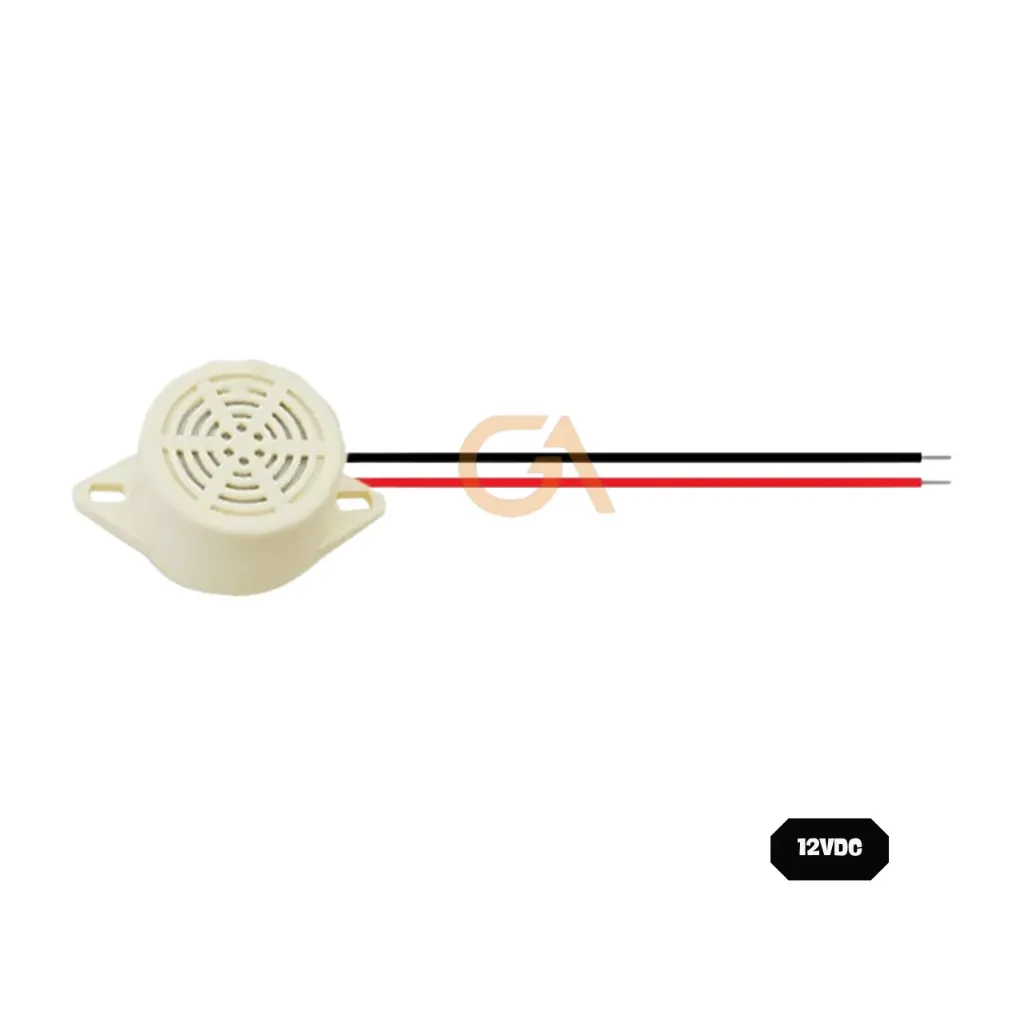 BUZZER 12VDC (MB2618-E) BLANCO SONIDO CONTINUO