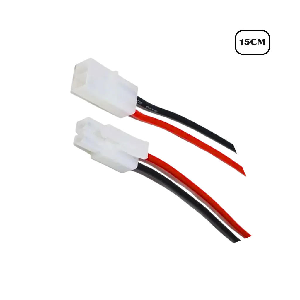 [LU-1234-41] CABLE CON CONECTOR L6.2 2PIN CABLE MACHO Y HEMBRA DE 15cm CALIBRE AWG18