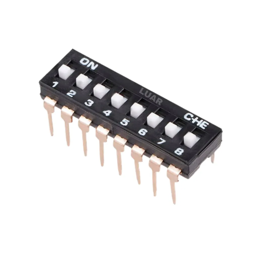 DIP SWITCH 8 POSICIONES NEGRO