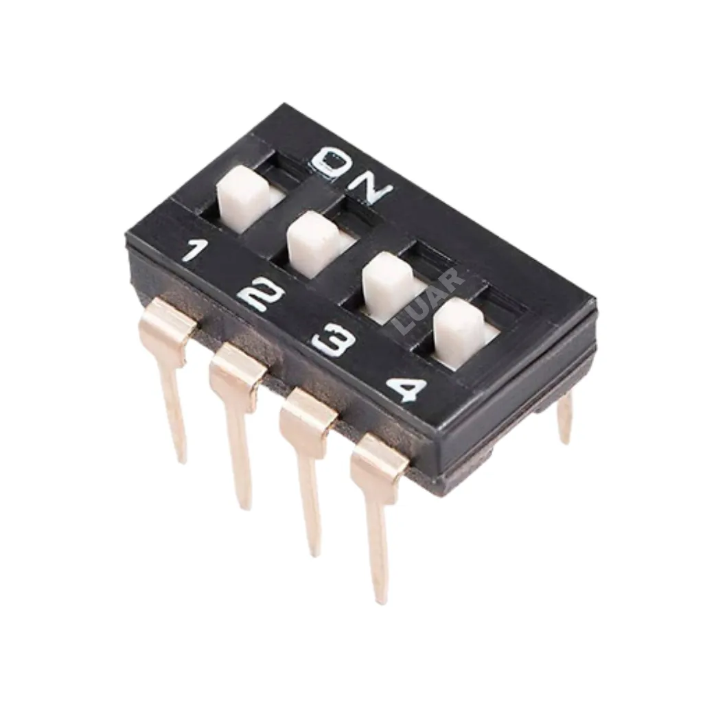 DIP SWITCH 4 POSICIONES NEGRO