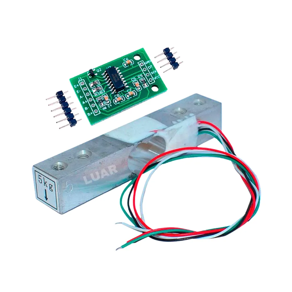 [LU-3481/LU-3478] CELDA DE CARGA 5KG + MODULO TRANSMISOR HX711