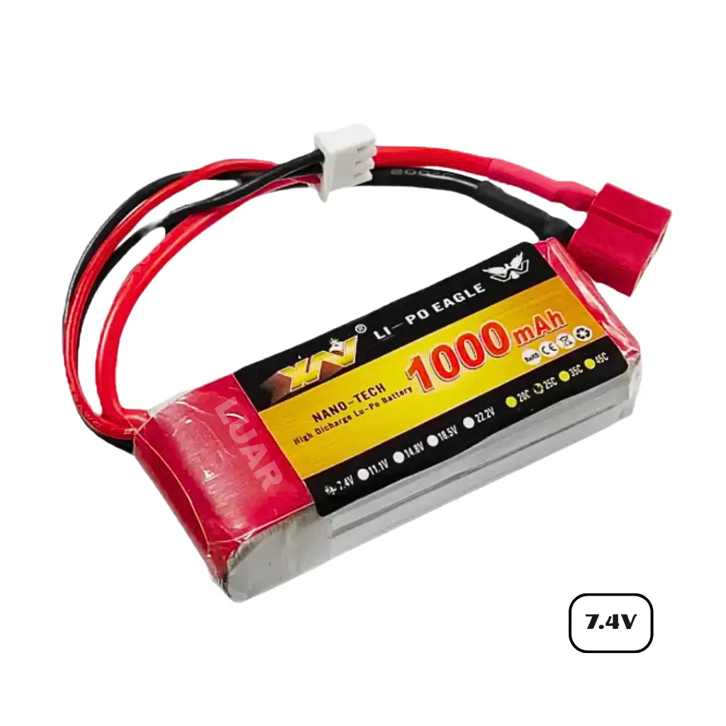 [LU-26062611] BATERIA LIPO 7.4V 2S 1000mA 20C