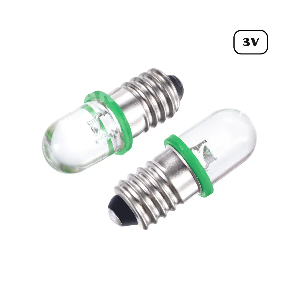 LED BASE ROSCA E10 3V VERDE