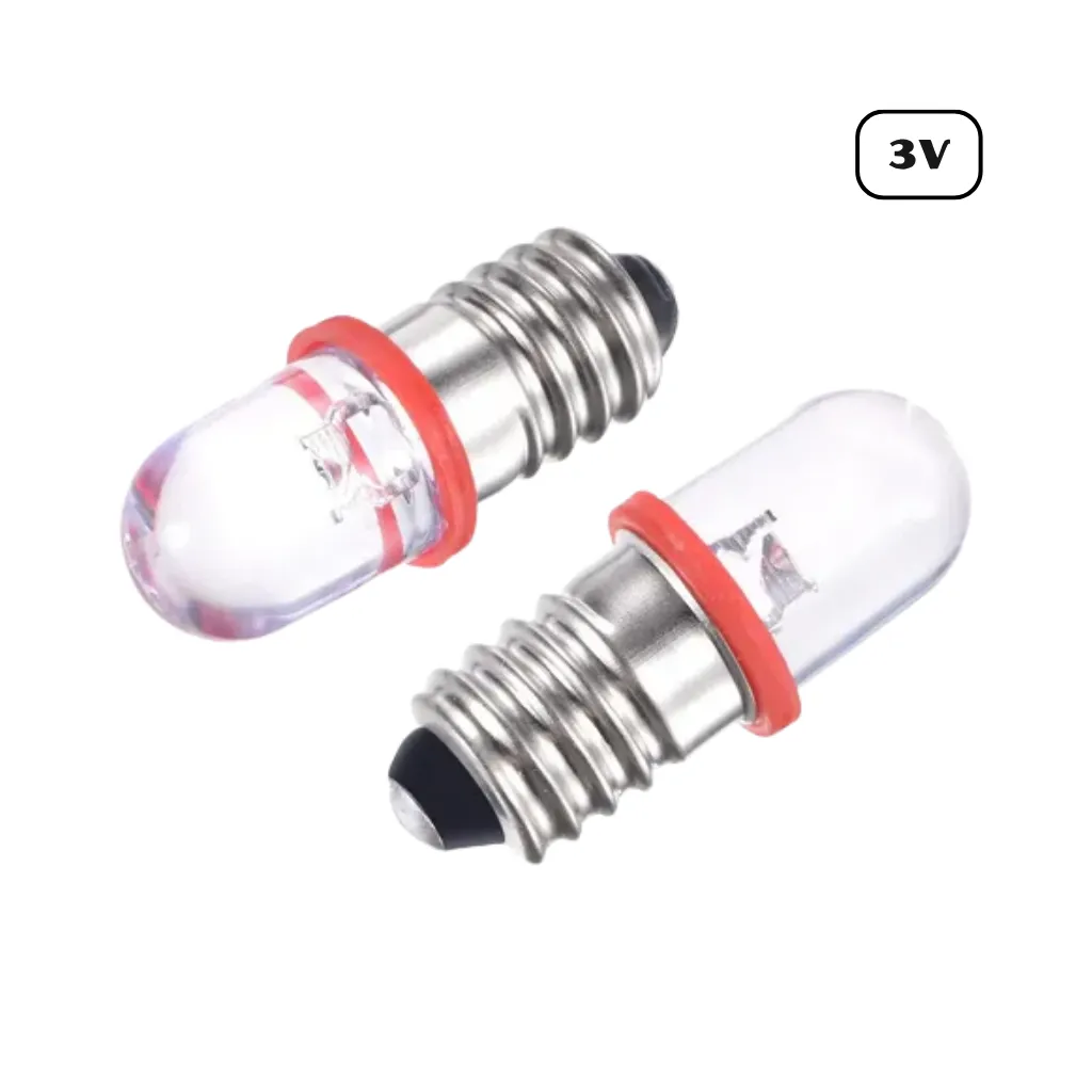 LED BASE ROSCA E10 3V ROJO