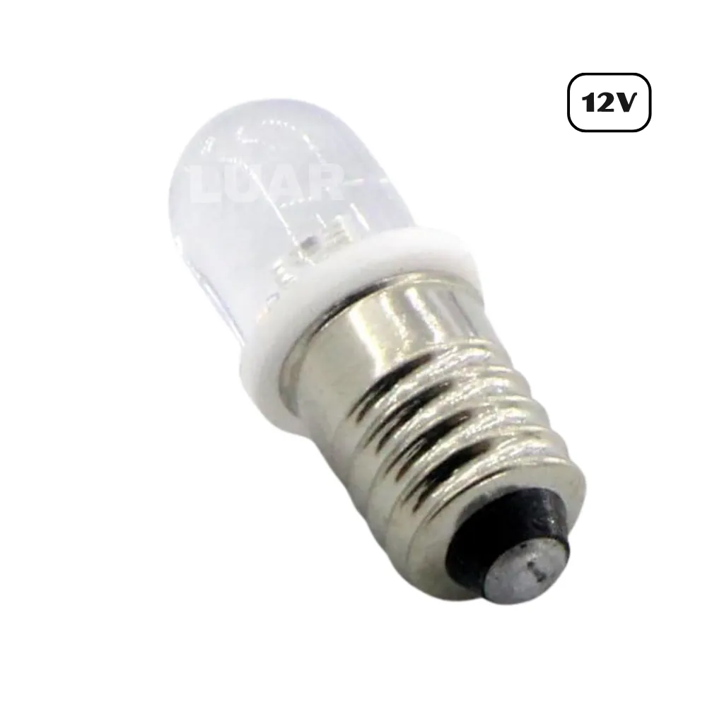 LED CON BASE ROSCA E10 12V BLANCO CALIDO