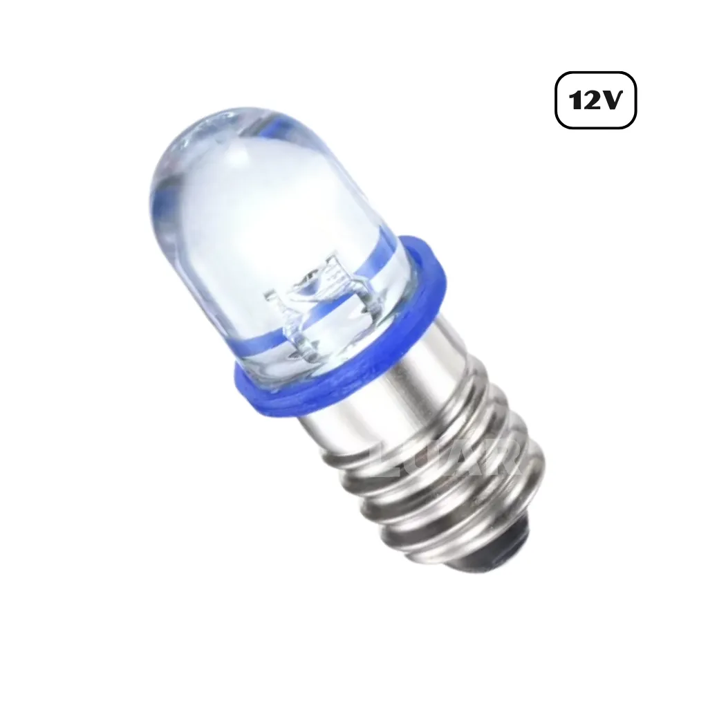 LED BASE ROSCA E10 12V AZUL