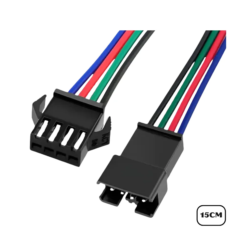 CONECTOR HEMBRA Y MACHO DE 4PIN 15cm