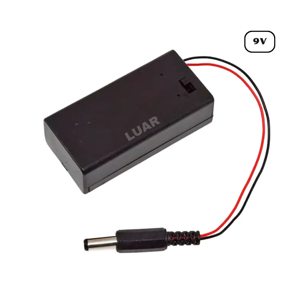 PORTA BATERIA 9V CON TAPA