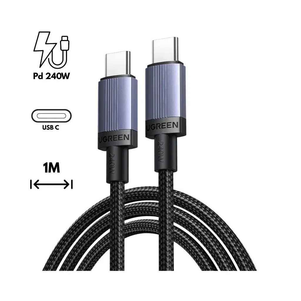 [65907] CABLE DE CARGA RÁPIDA TIPO C A TIPO C PD N DE 240 W Y 1 M L532 UGREEN