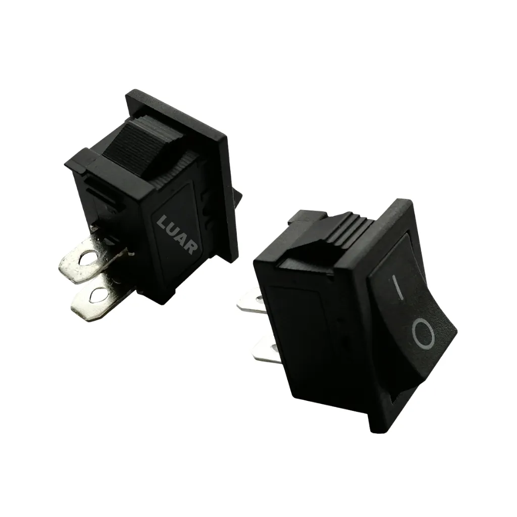 SWITCH ROCKER MINIATURA ON-OFF 2 PIN P/SOLD NEGRO