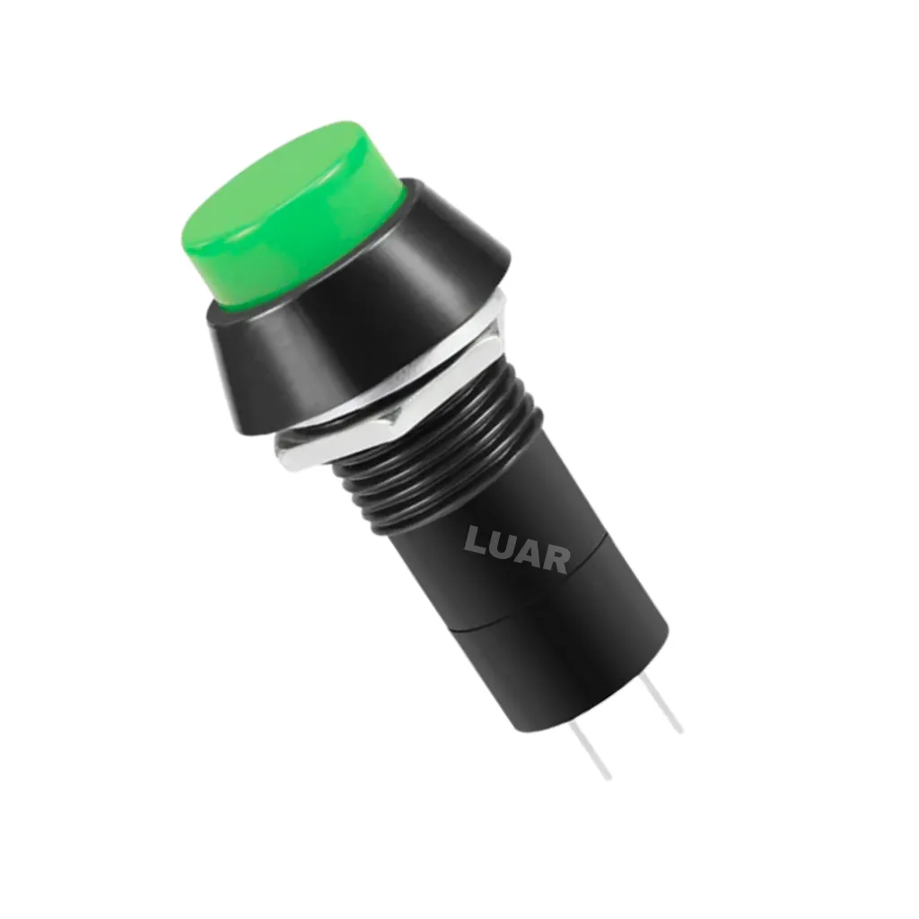 PULSADOR REDONDO ON/OFF 3A-250V VERDE