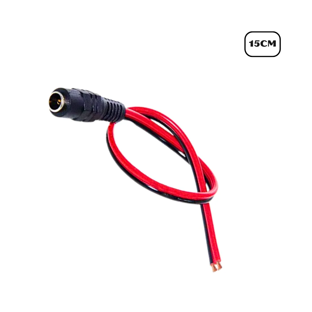 CABLE P/CAMARA CON PLUG DC 5.5 2.5MM 30CMT R/N HEMBRA