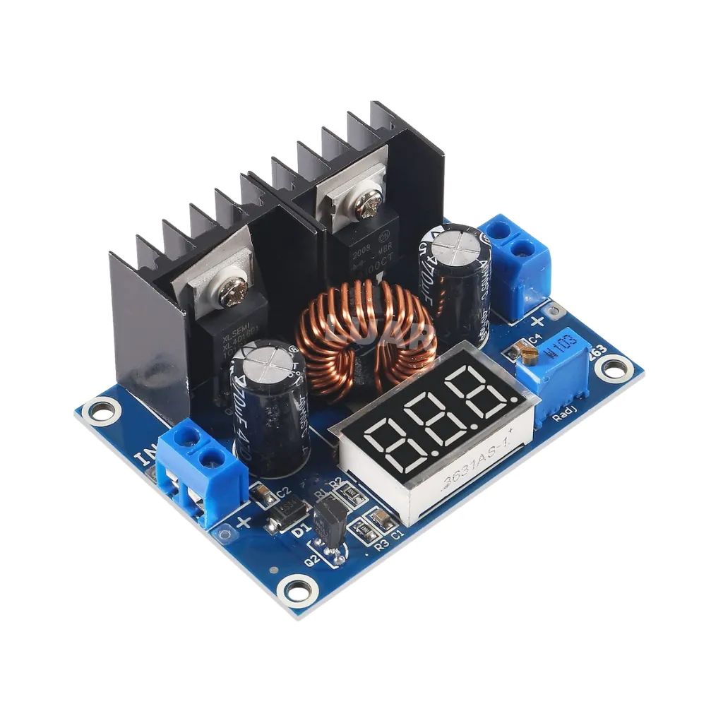 MODULO REDUCTOR 8AMP DE 4-36V A 1.25-36V SALIDA AJUSTABLE 200W C/DISPLAY XL4016