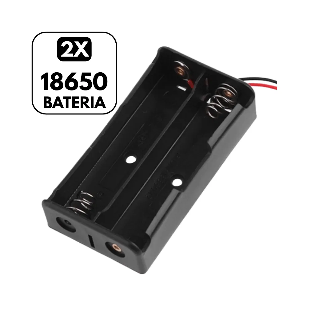 PORTA PILA 2X18650 SERIE L18650X2
