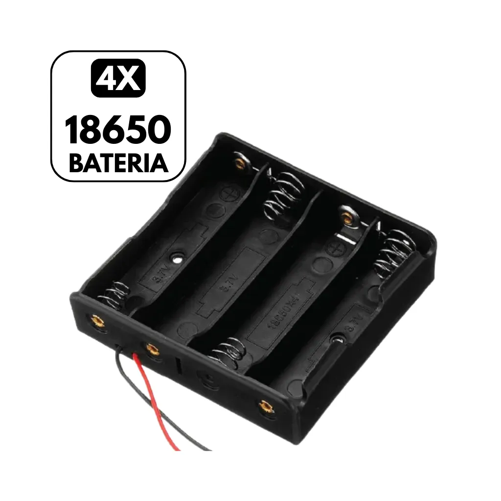 PORTA PILA 4X18650 SERIE L18650X4