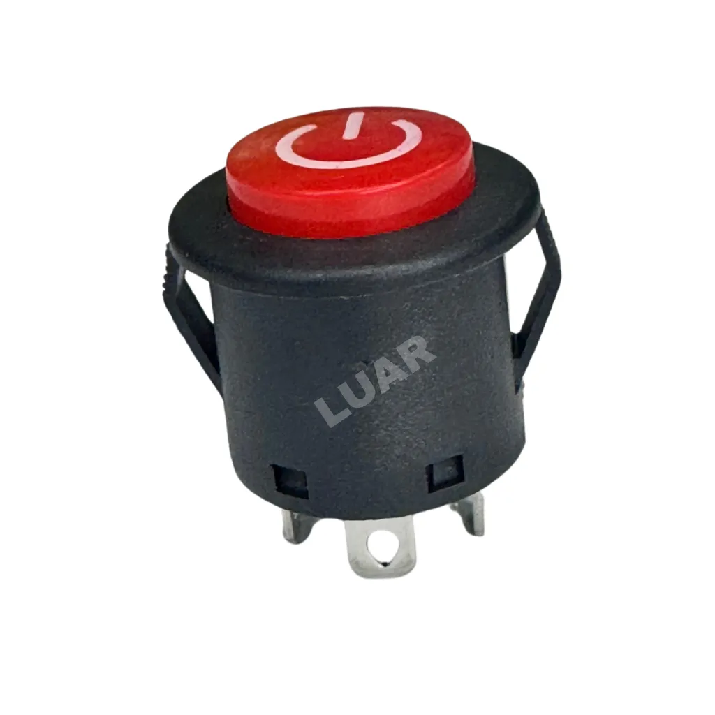 SWITCH PULSADOR REDONDO DE 22MM 3P ROJO